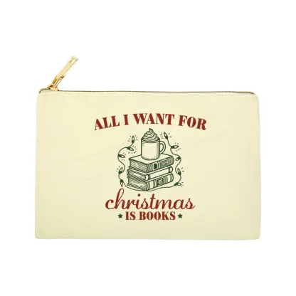Pagewings All I Want For Christmas Is Books Pouch
