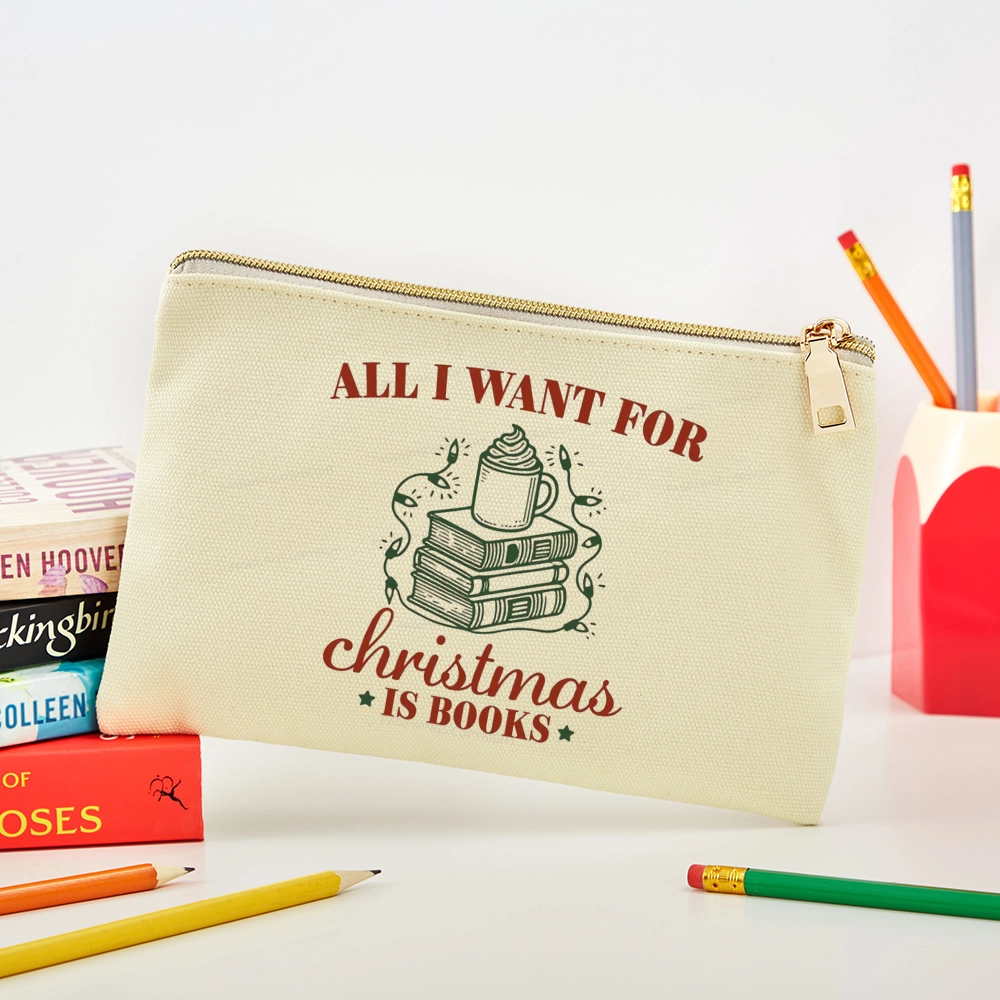 Pagewings All I Want For Christmas Is Books Pouch