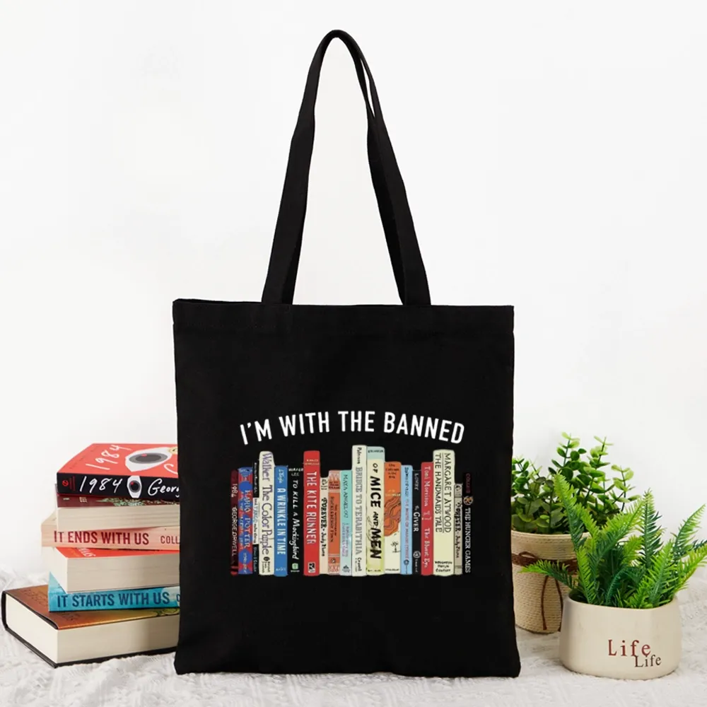 Pagewings I'm With The Banned Reading Tote Bag