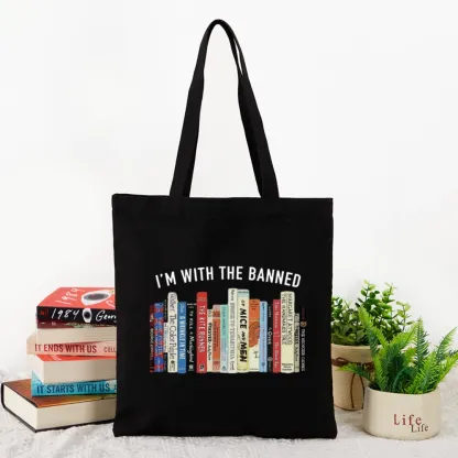Pagewings I'm With The Banned Reading Tote Bag