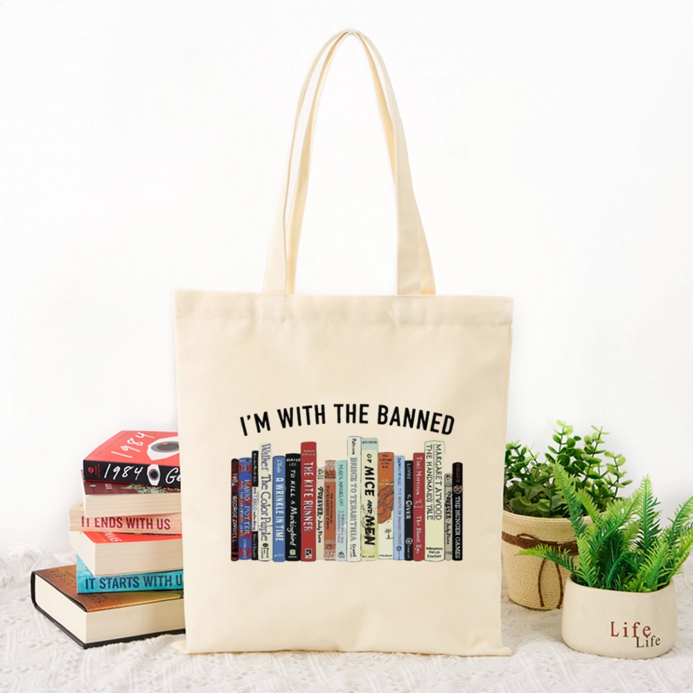 Pagewings I'm With The Banned Reading Tote Bag