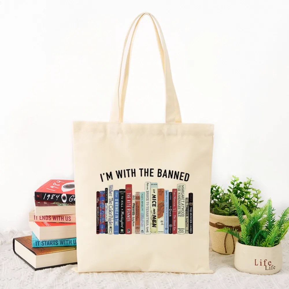 Pagewings I'm With The Banned Reading Tote Bag
