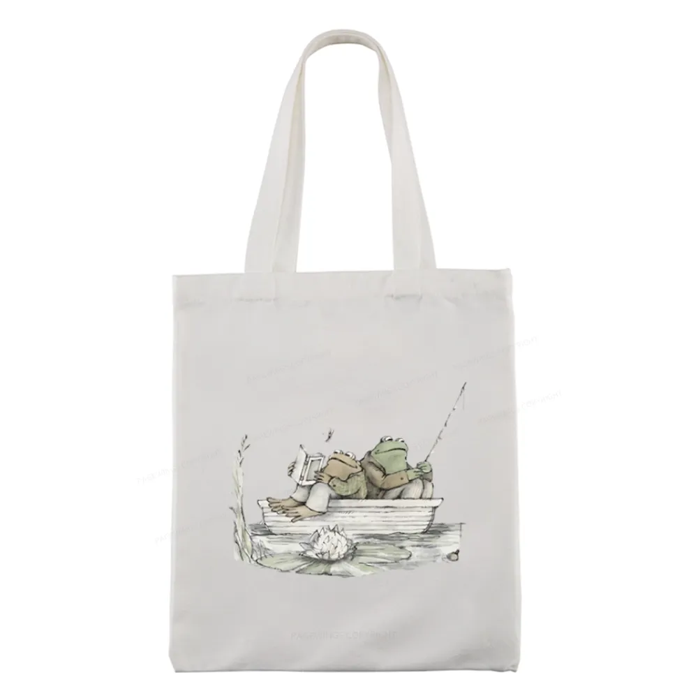 Pagewings Frog Reading Tote Bag