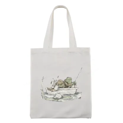 Pagewings Frog Reading Tote Bag