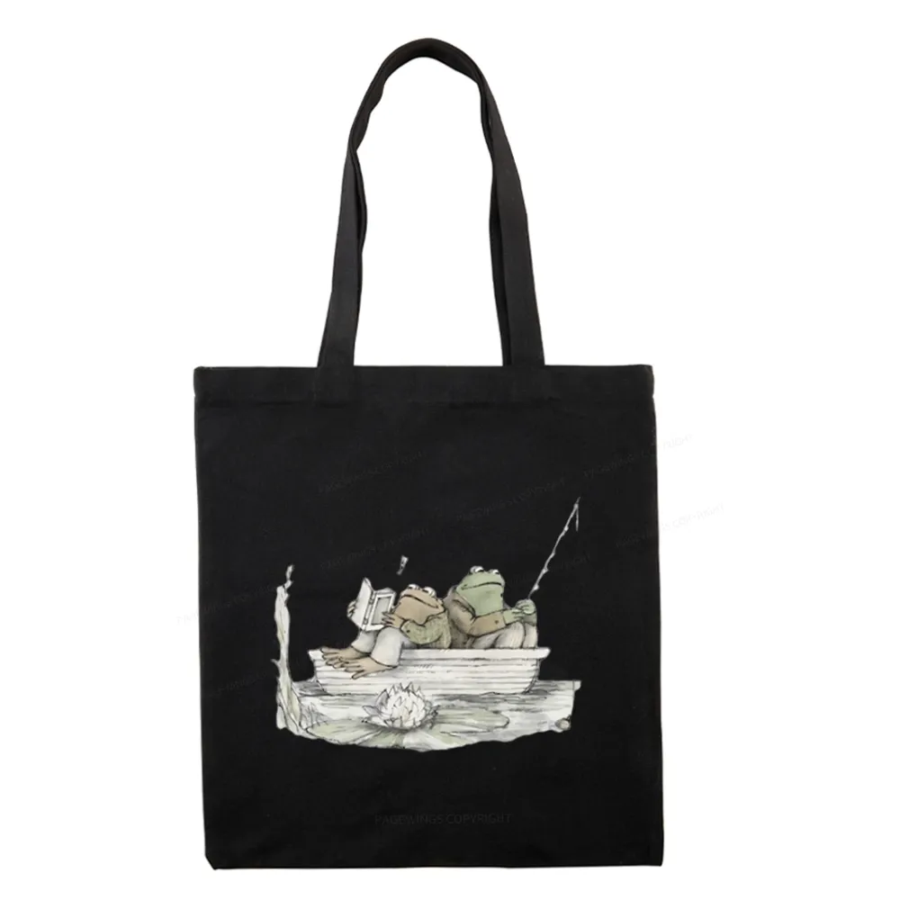 Pagewings Frog Reading Tote Bag