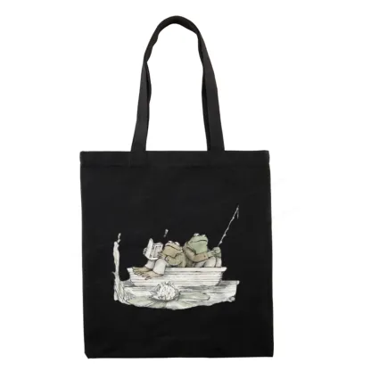 Pagewings Frog Reading Tote Bag