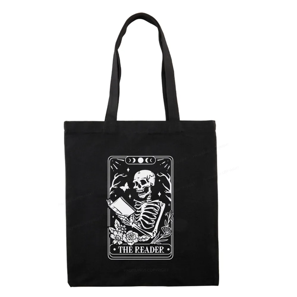 Pagewings Halloween The Reader Tarot Card Tote Bag