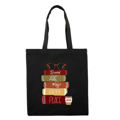 Pagewings Books are My Happy Place Tote Bag