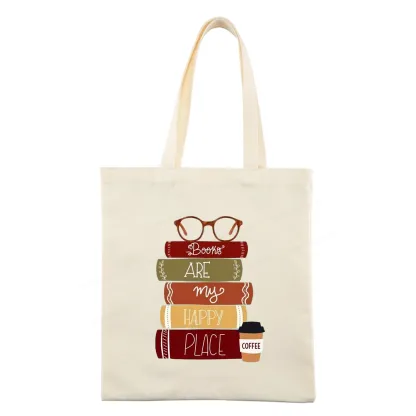Pagewings Books are My Happy Place Tote Bag