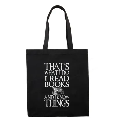 Pagewings That's What I Do I Read Books And I Know Things Tote Bag