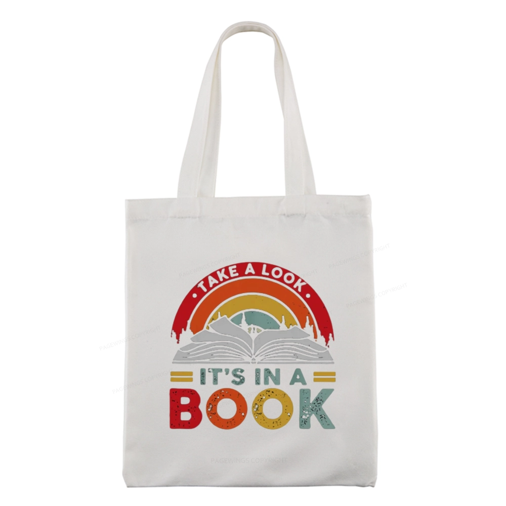 Pagewings Take A Look It's In A Book Tote Bag