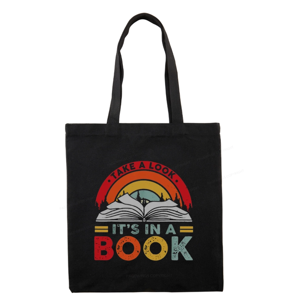 Pagewings Take A Look It's In A Book Tote Bag