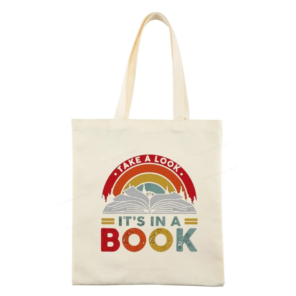 Pagewings Take A Look It's In A Book Tote Bag