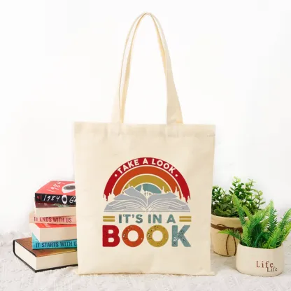 Pagewings Take A Look It's In A Book Tote Bag