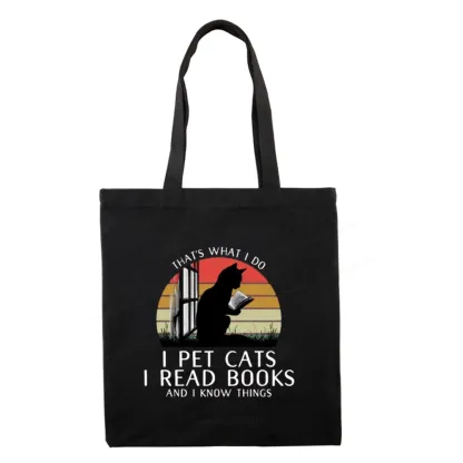 Pagewings Cat And Book Tote Bag