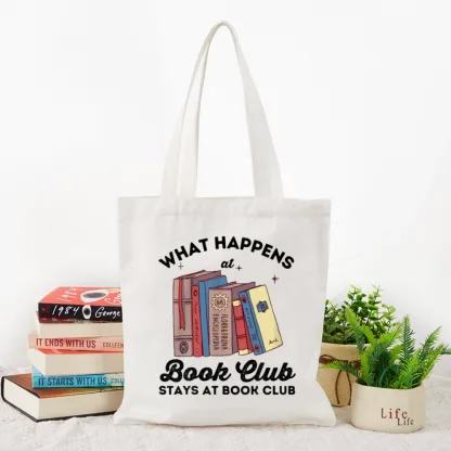 Pagewings Stays At Book Club Book Tote Bag