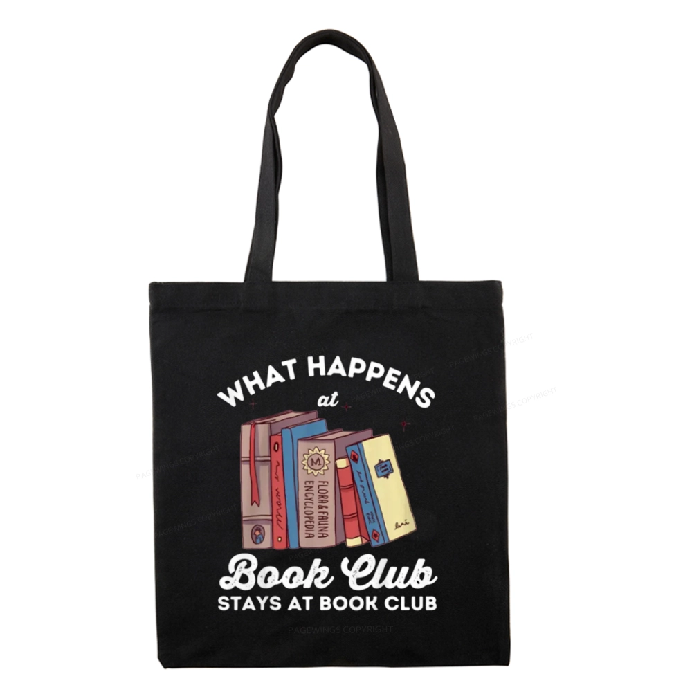 Pagewings Stays At Book Club Book Tote Bag