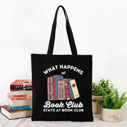Pagewings Stays At Book Club Book Tote Bag