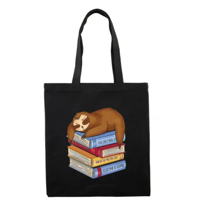 Pagewings Sloth And Book Tote Bag