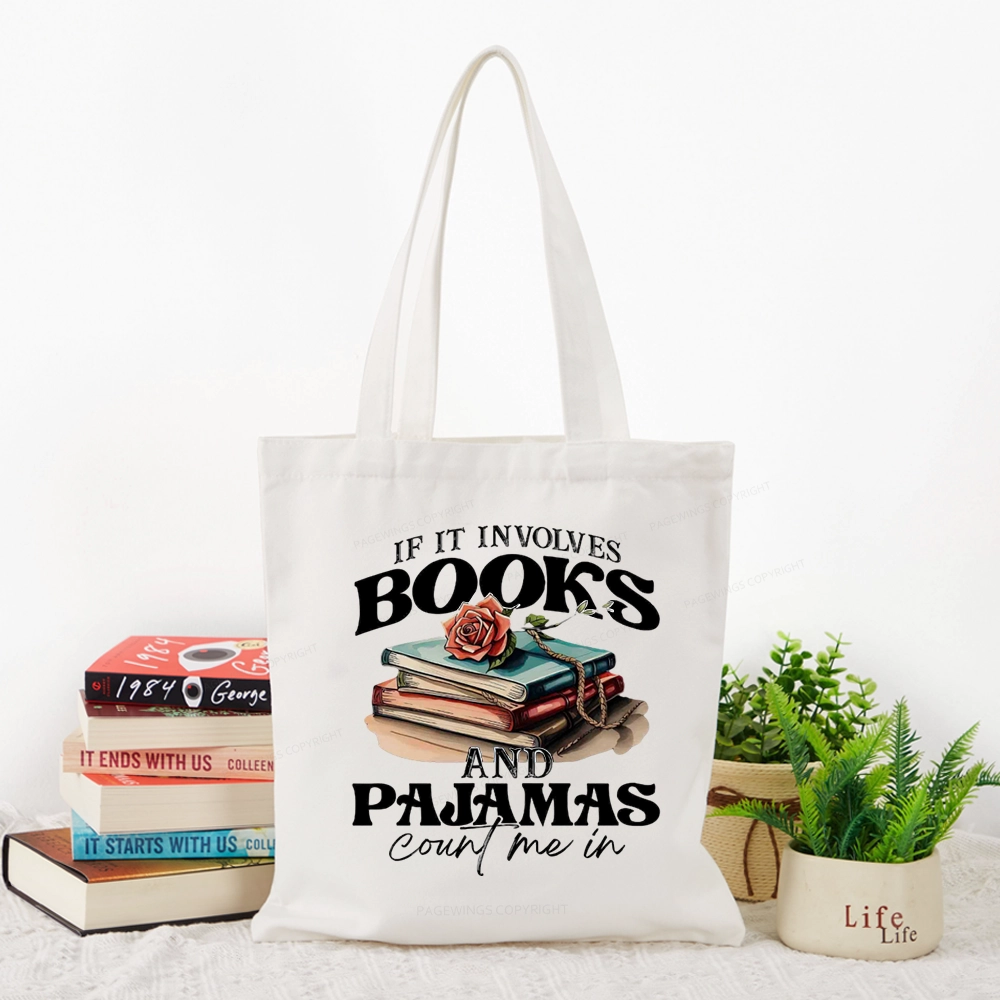 Pagewings Books And Pajamas Tote Bag
