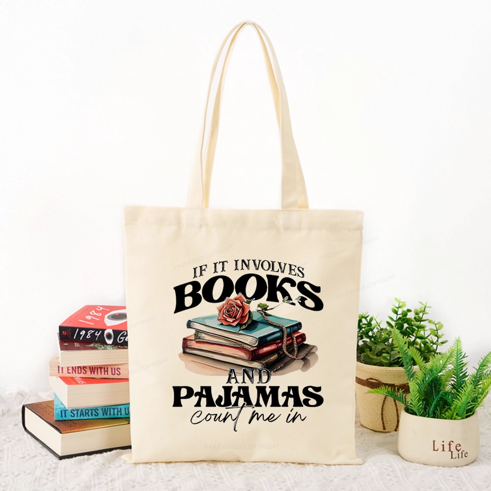 Pagewings Books And Pajamas Tote Bag