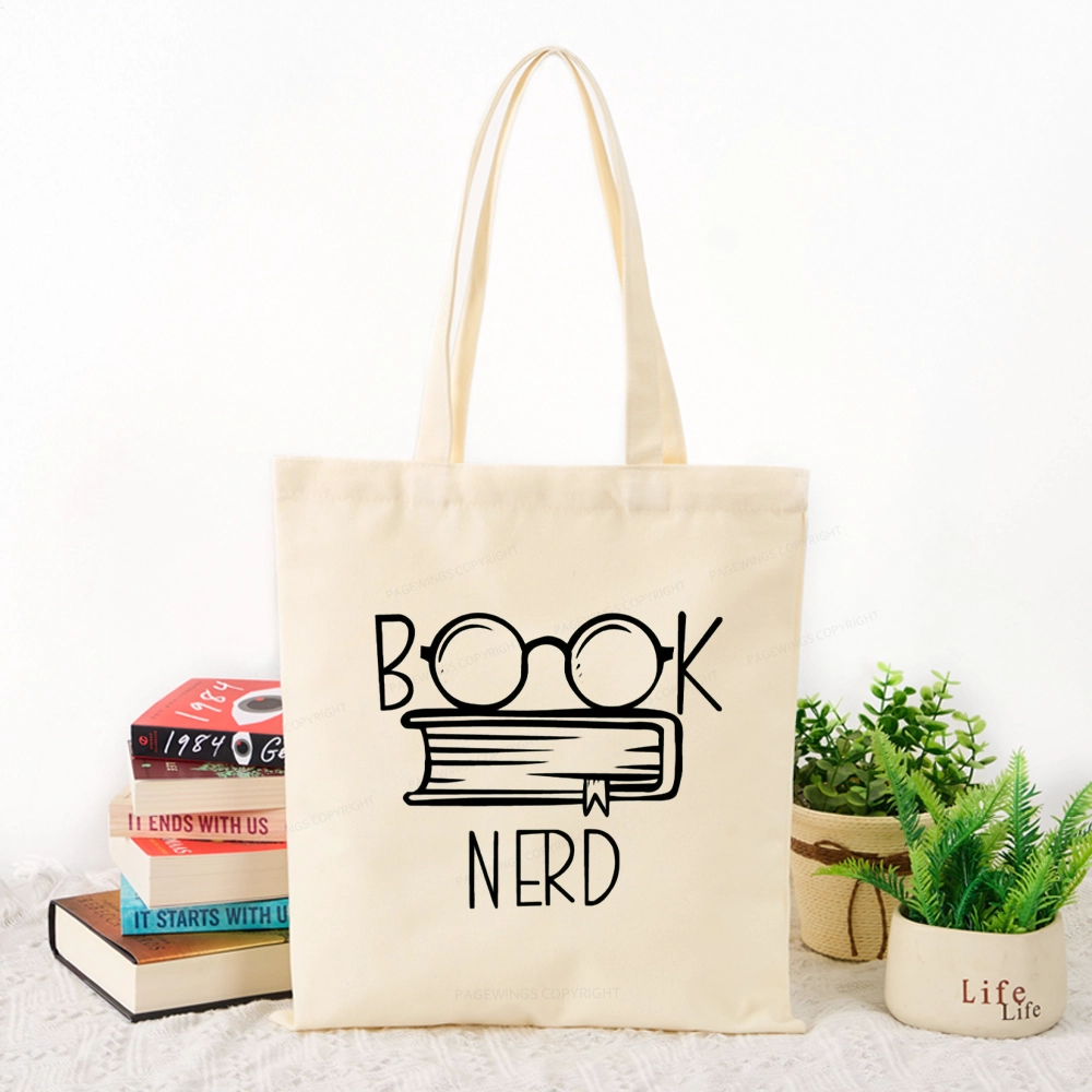 Pagewings Book Nerd Tote Bag