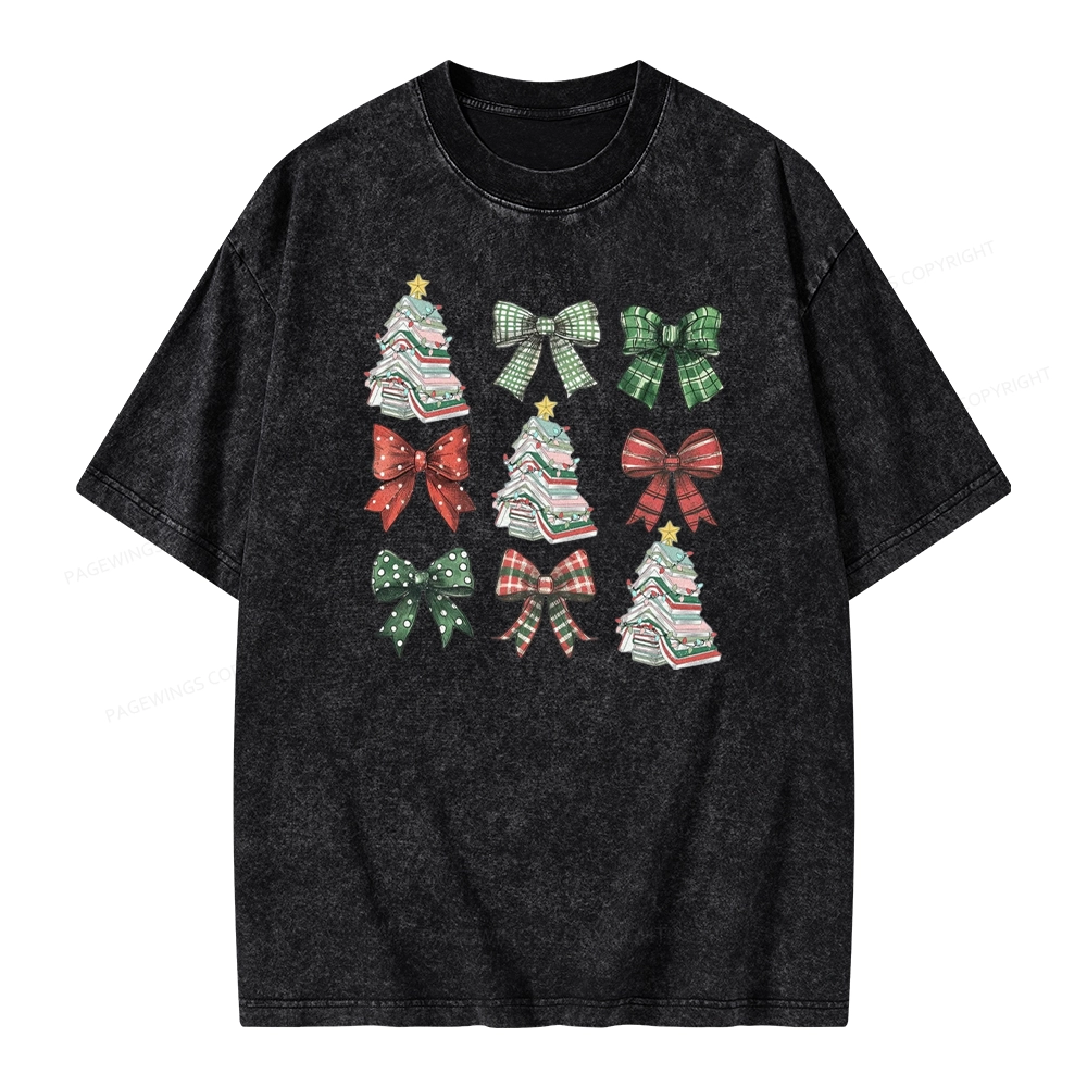 Pagewings Booked for Christmas Unisex Washed T-shirt