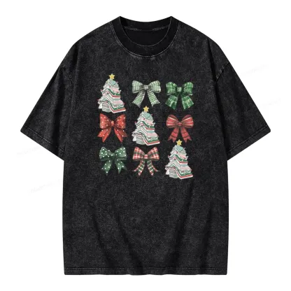 Pagewings Booked for Christmas Unisex Washed T-shirt