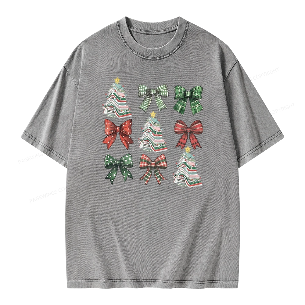 Pagewings Booked for Christmas Unisex Washed T-shirt