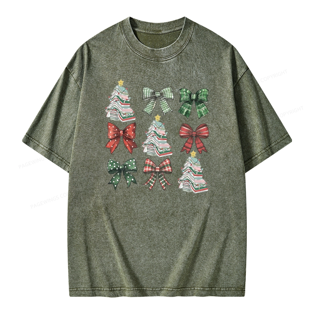 Pagewings Booked for Christmas Unisex Washed T-shirt