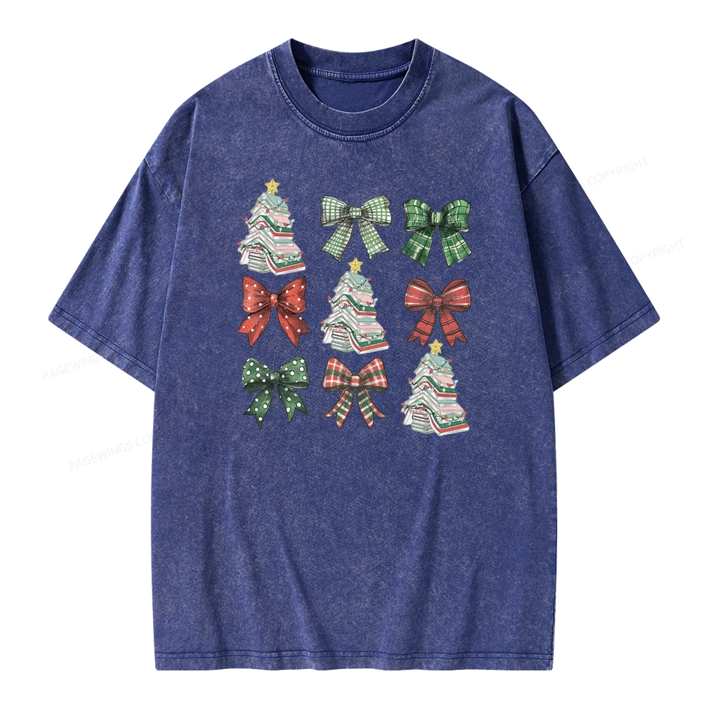 Pagewings Booked for Christmas Unisex Washed T-shirt