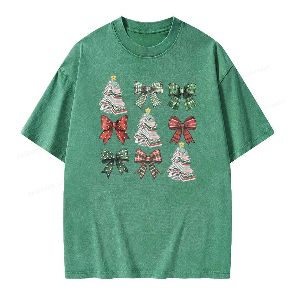 Pagewings Booked for Christmas Unisex Washed T-shirt