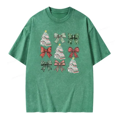 Pagewings Booked for Christmas Unisex Washed T-shirt