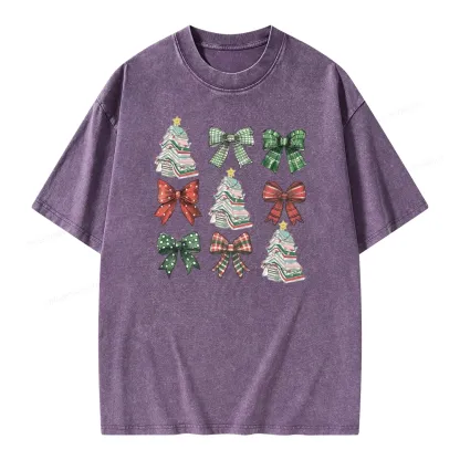 Pagewings Booked for Christmas Unisex Washed T-shirt