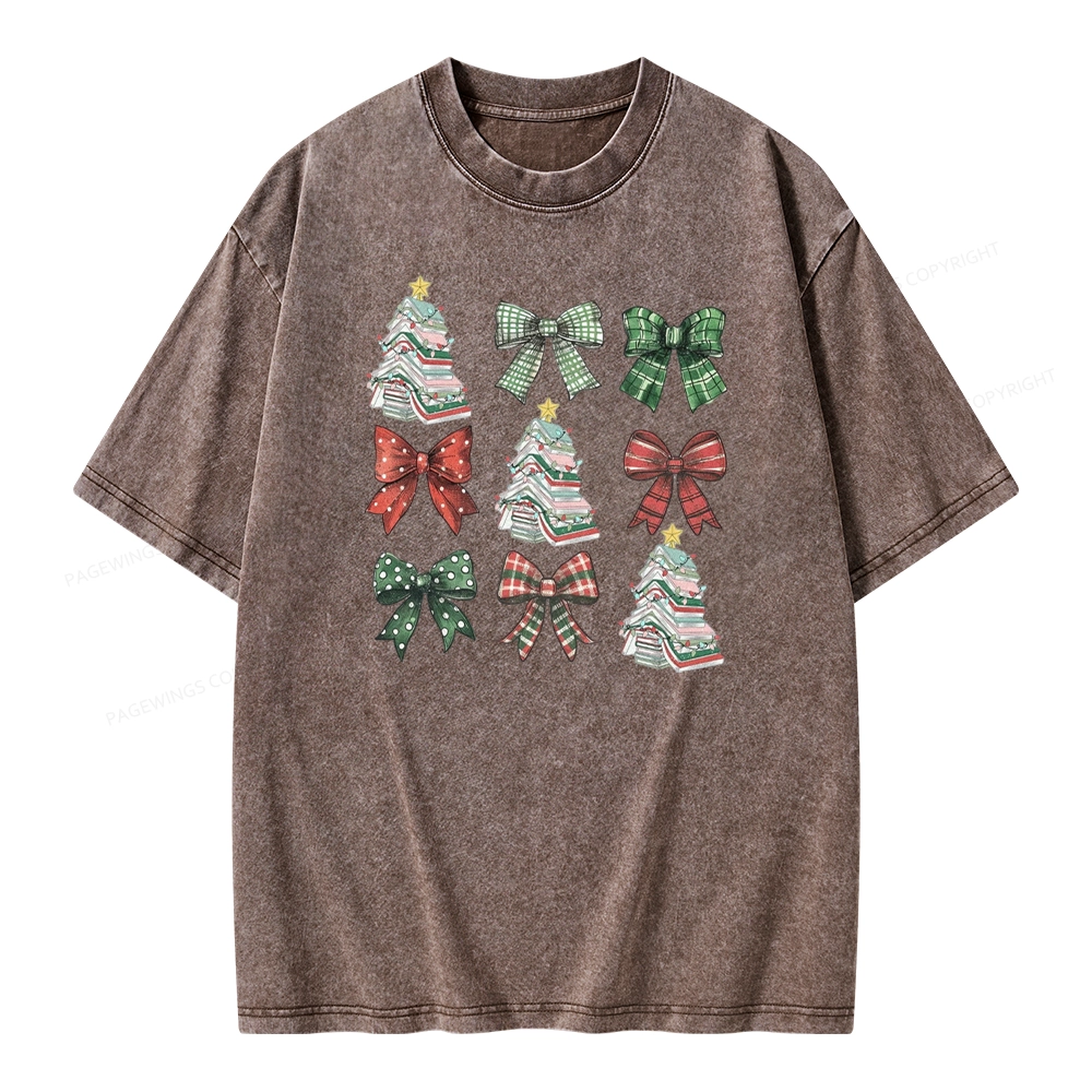 Pagewings Booked for Christmas Unisex Washed T-shirt
