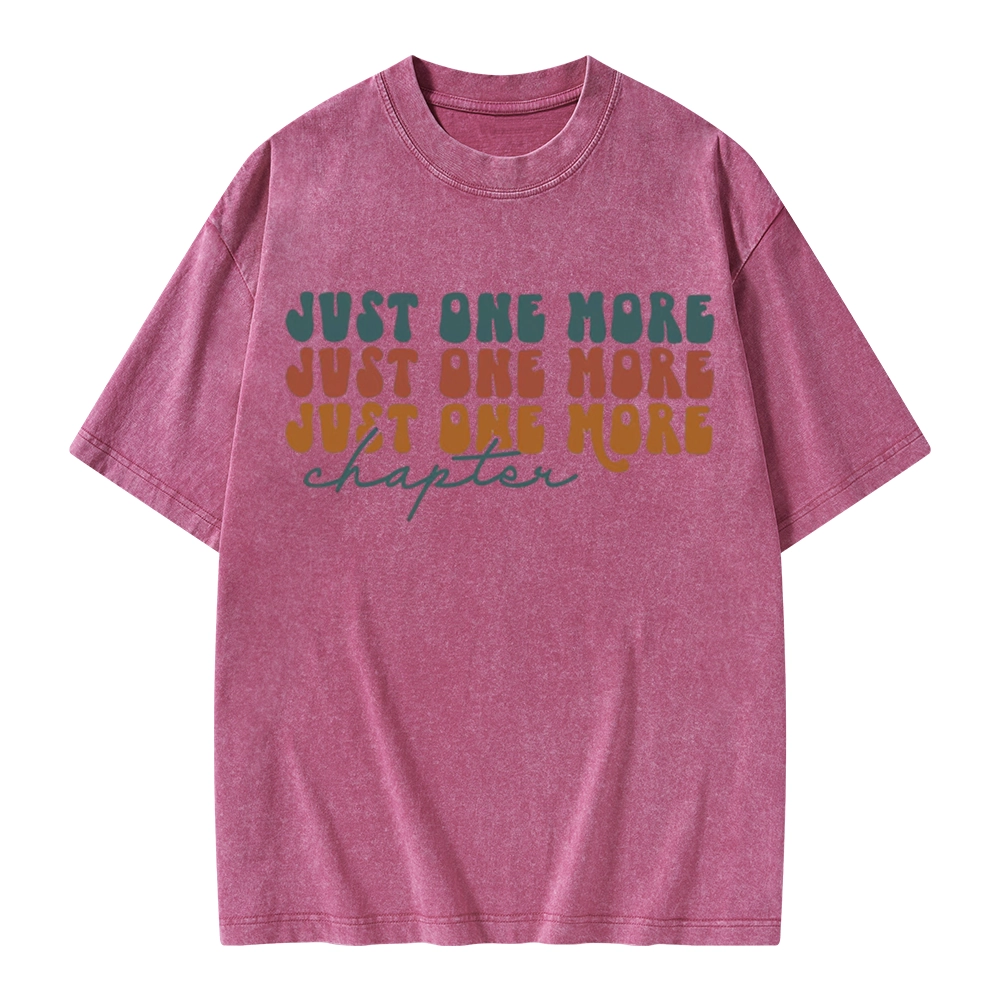 Pagewings Just One More Chapter Unisex Washed T-shirt