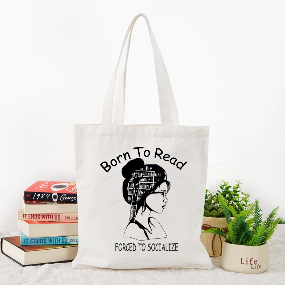Pagewings Born To Read Tote Bag
