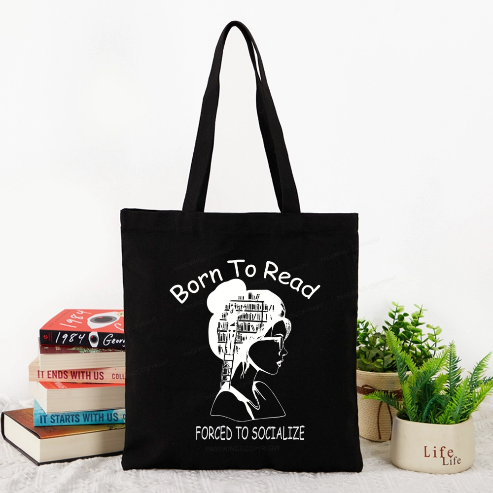 Pagewings Born To Read Tote Bag