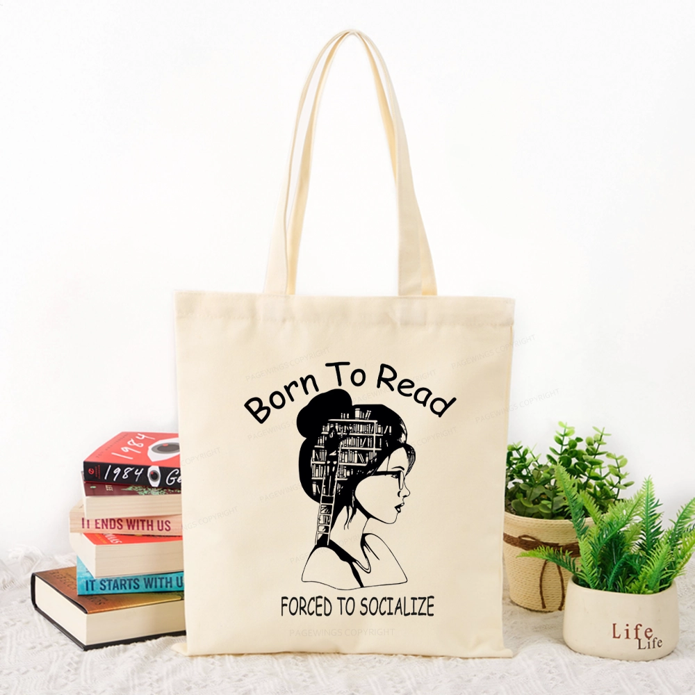 Pagewings Born To Read Tote Bag