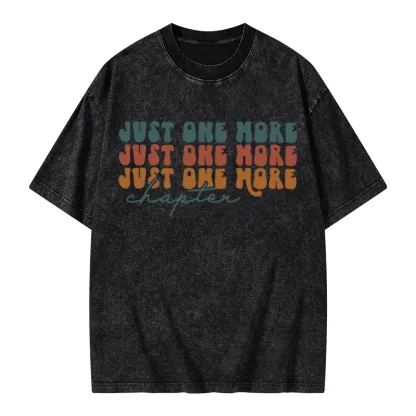 Pagewings Just One More Chapter Unisex Washed T-shirt
