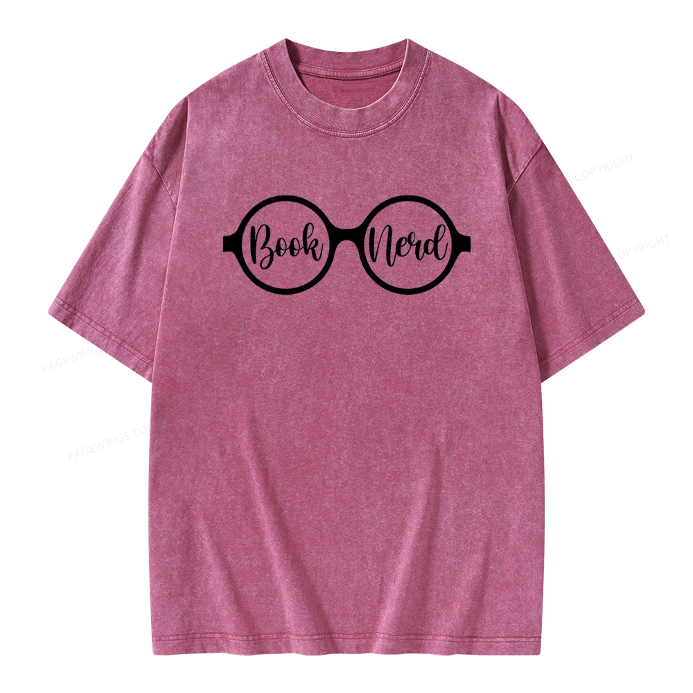 Pagewings Book Nerd Unisex Washed T-shirt
