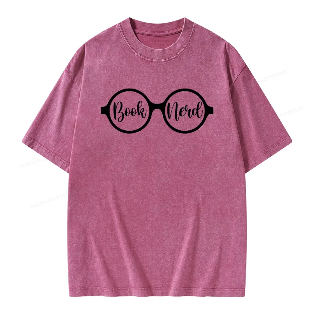 Pagewings Book Nerd Unisex Washed T-shirt