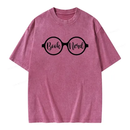 Pagewings Book Nerd Unisex Washed T-shirt