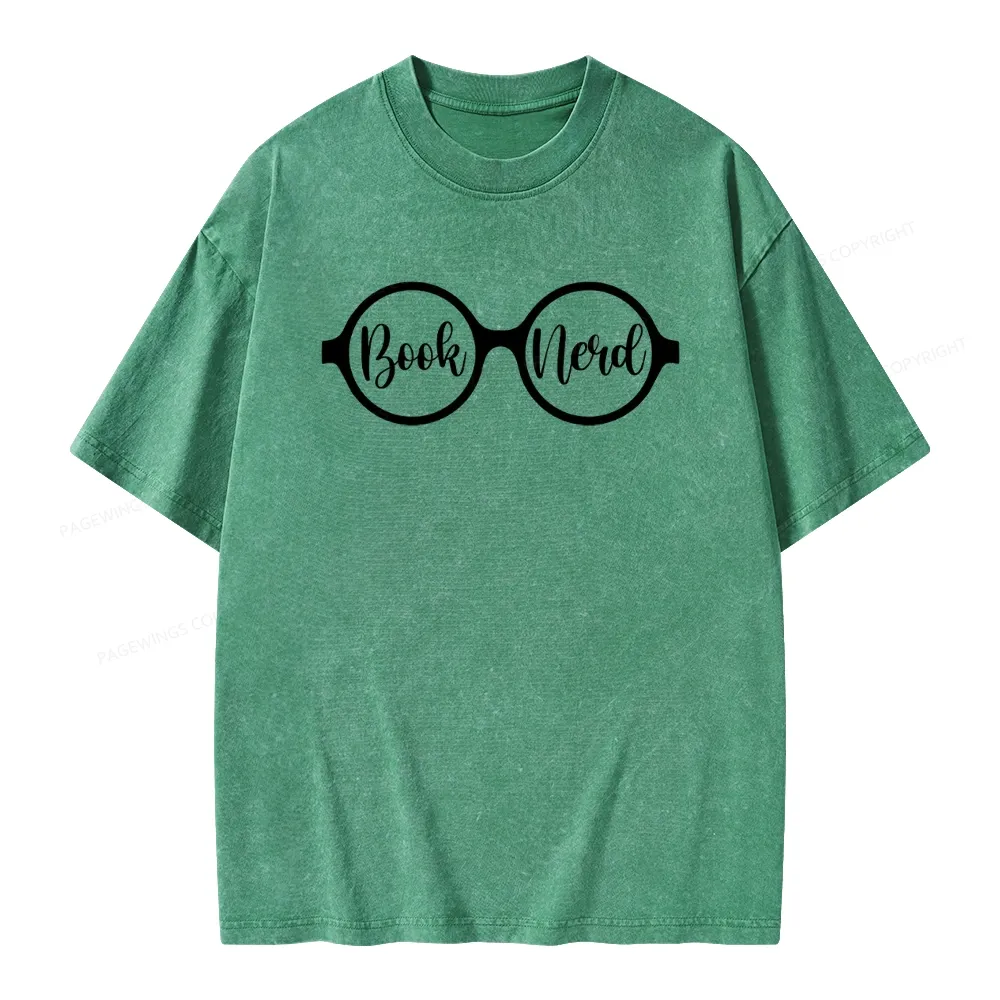 Pagewings Book Nerd Unisex Washed T-shirt