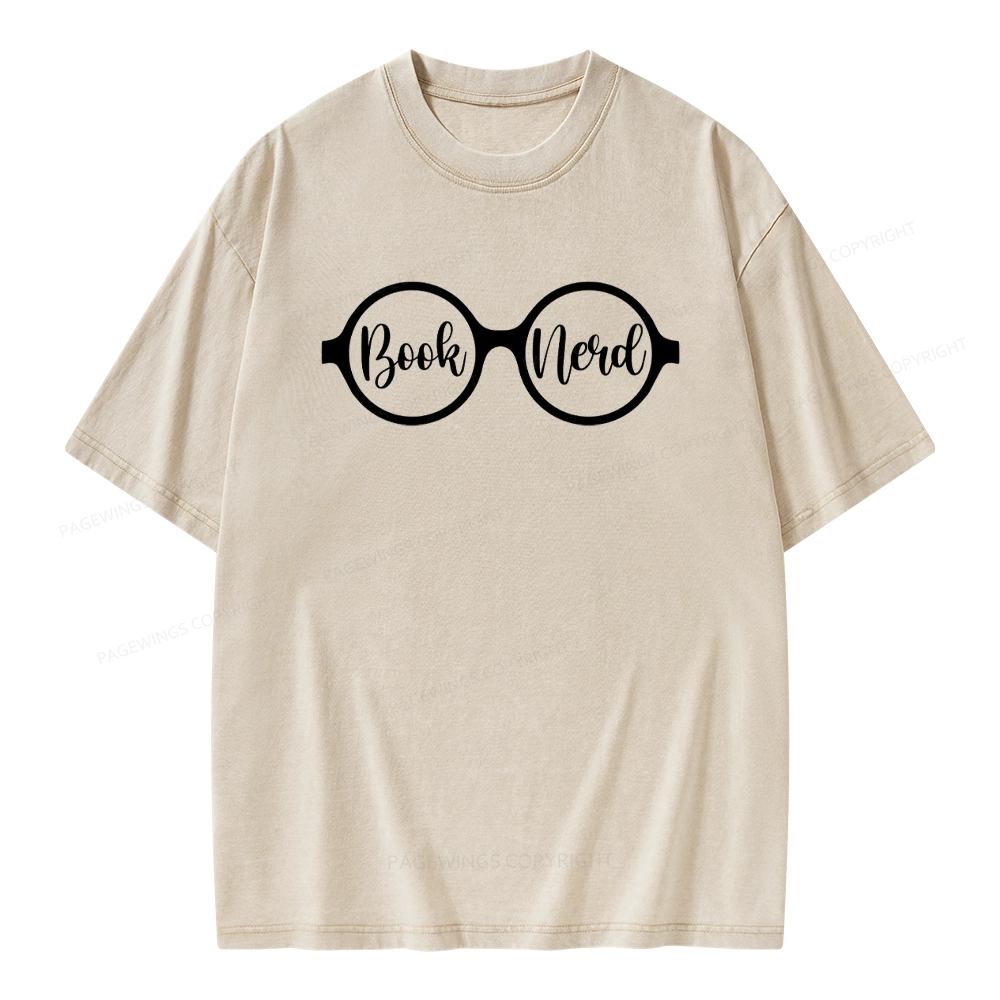 Pagewings Book Nerd Unisex Washed T-shirt