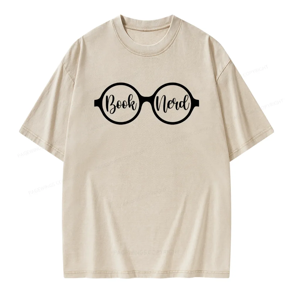 Pagewings Book Nerd Unisex Washed T-shirt