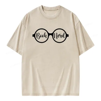 Pagewings Book Nerd Unisex Washed T-shirt