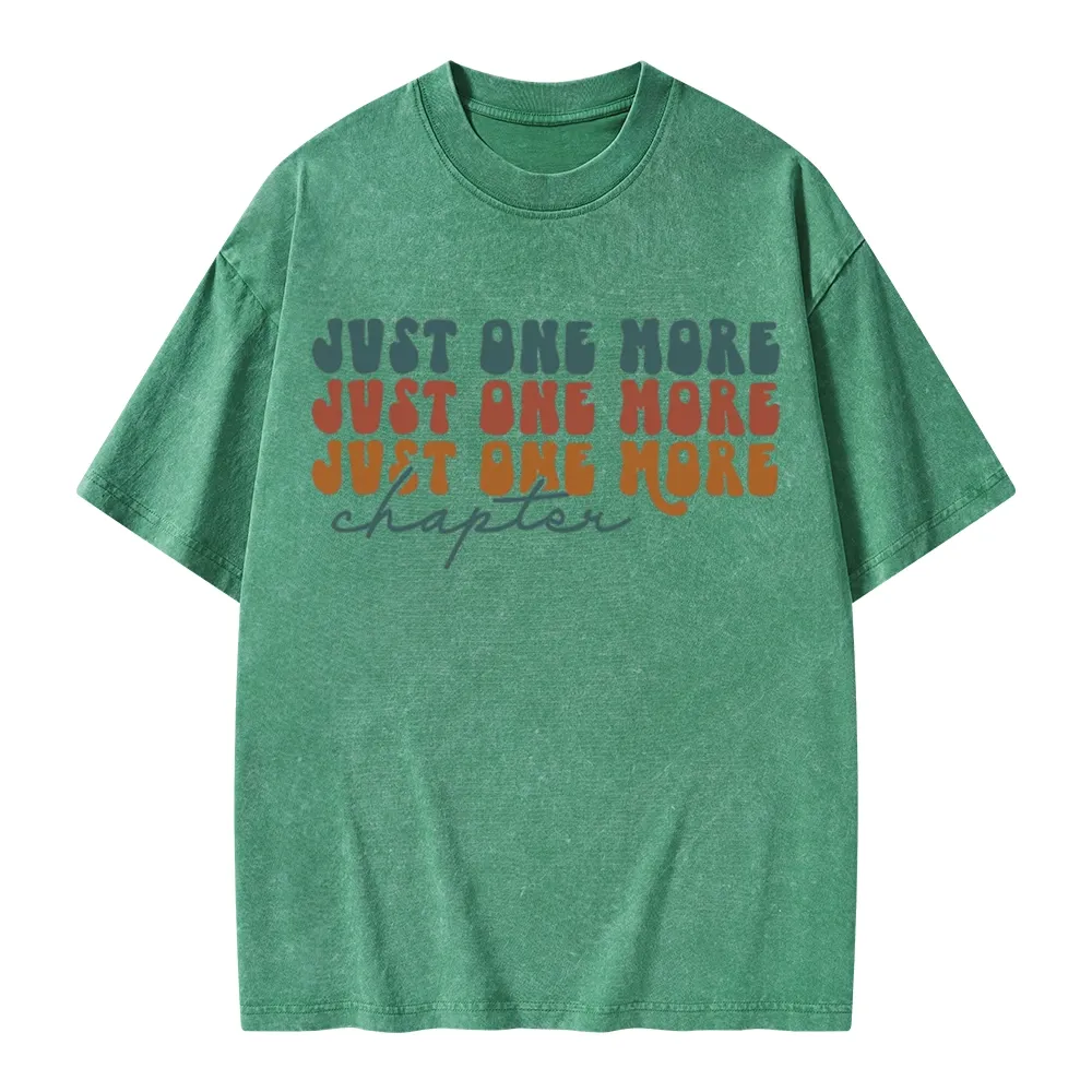 Pagewings Just One More Chapter Unisex Washed T-shirt