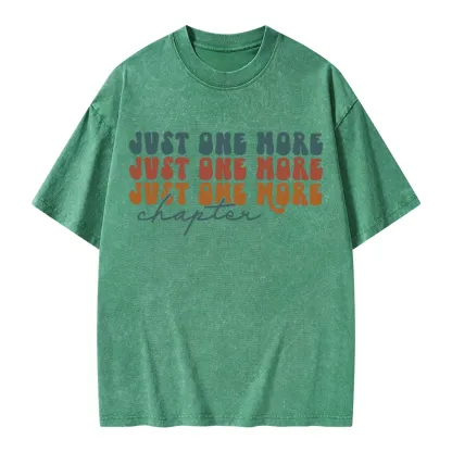 Pagewings Just One More Chapter Unisex Washed T-shirt