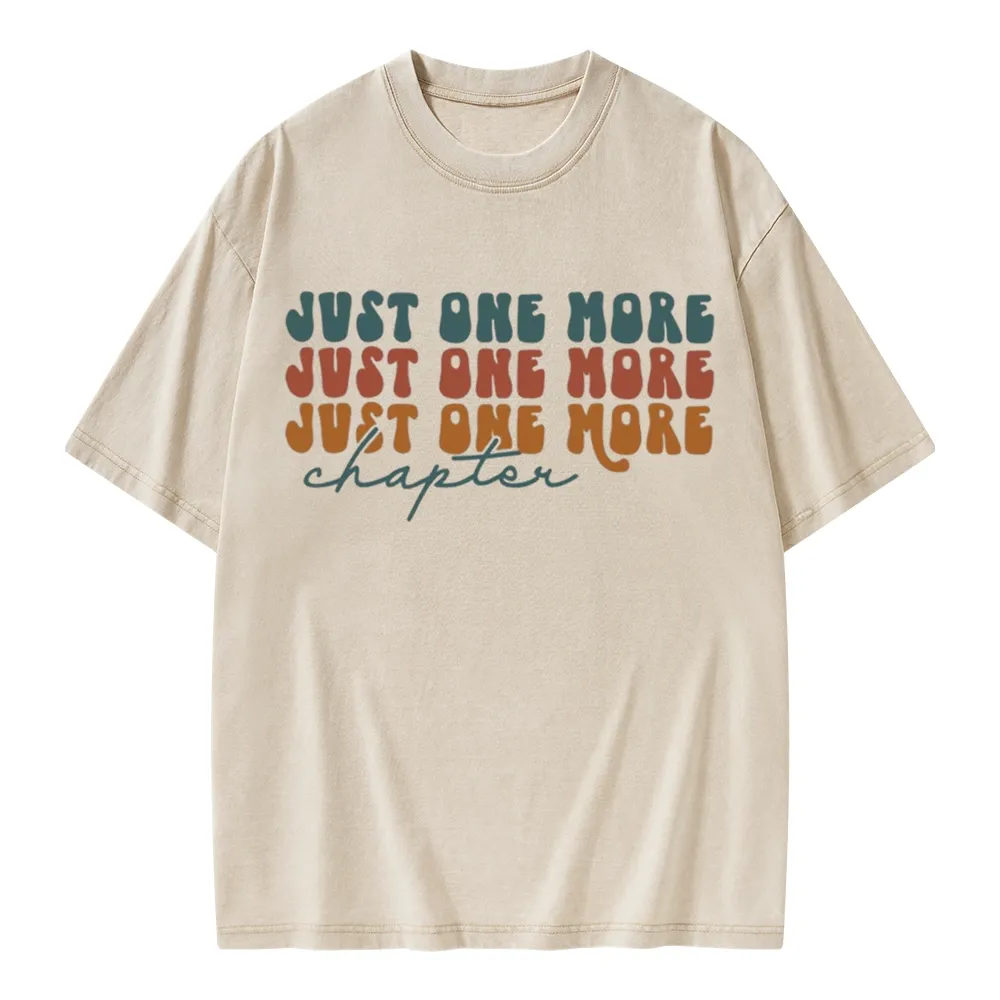 Pagewings Just One More Chapter Unisex Washed T-shirt